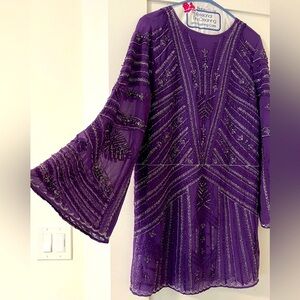 Zara NWT Purple Sequin Dress, size small